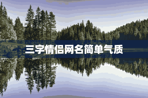 三字情侣网名简单气质(三字情侣网名简单气质霸气)